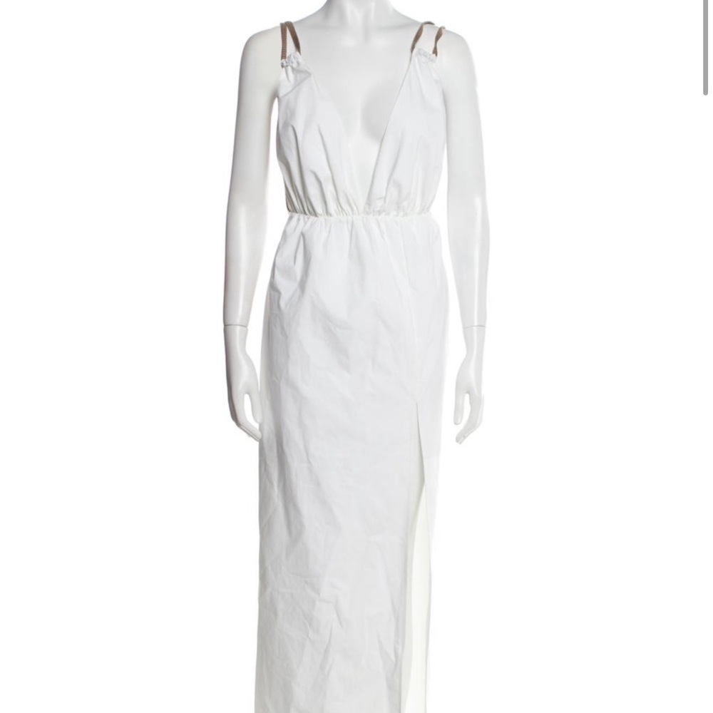 Piece of White Backless White Maxi Dress